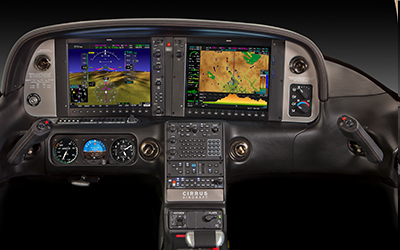 Cirrus aircraft cockpit