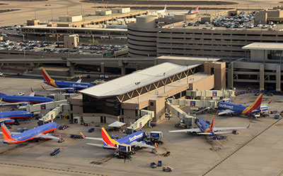 Airport terminal outside