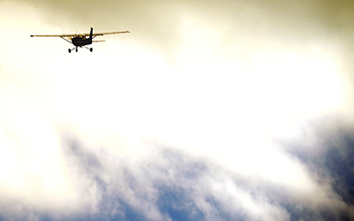 Plane in flight